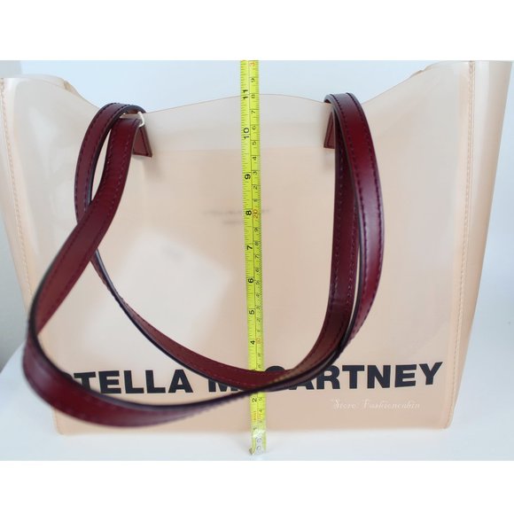 NWT Stella McCartney Pink Clear Logo PVC Open Top Fashion Tote - Picture 10 of 16